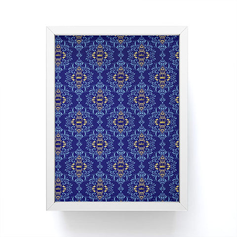 Belle13 Royal Damask Pattern Framed Mini Art Print
