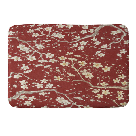 Belle13 Sakura Cherry Blossoms Memory Foam Bath Mat