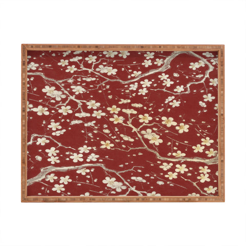 Belle13 Sakura Cherry Blossoms Rectangular Tray