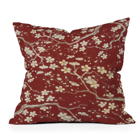 Belle13 Sakura Cherry Blossoms Throw Pillow