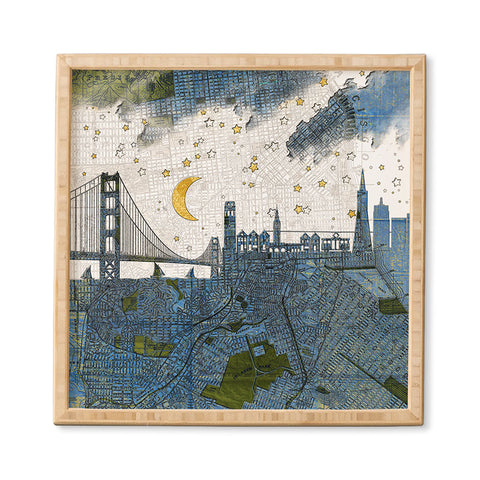 Belle13 San Francisco Starry Night Framed Wall Art