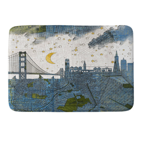 Belle13 San Francisco Starry Night Memory Foam Bath Mat