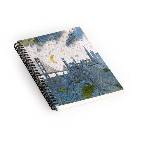 Belle13 San Francisco Starry Night Spiral Notebook