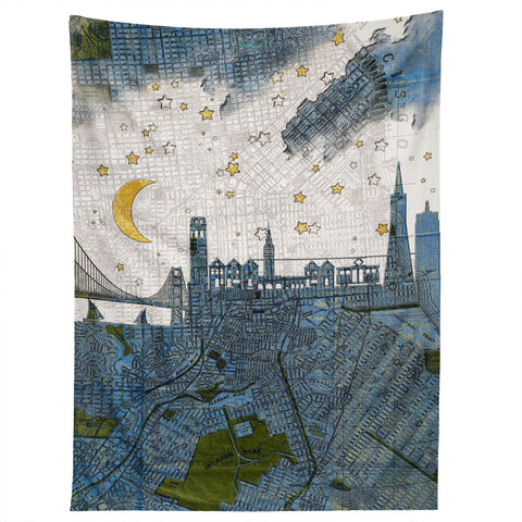 Belle13 San Francisco Starry Night Tapestry