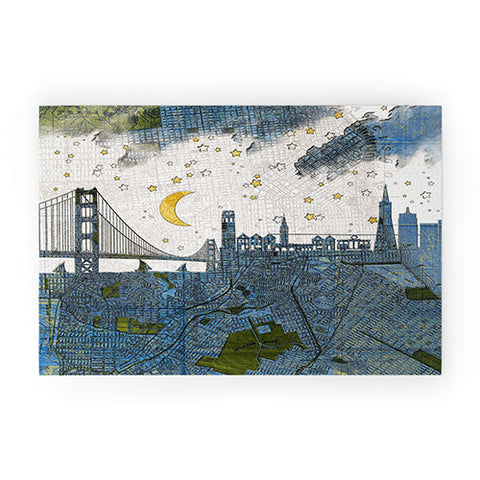 Belle13 San Francisco Starry Night Welcome Mat