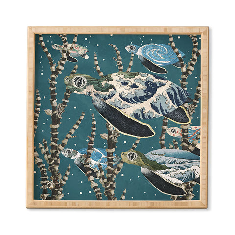 Belle13 Sea Turtle Migration Framed Wall Art