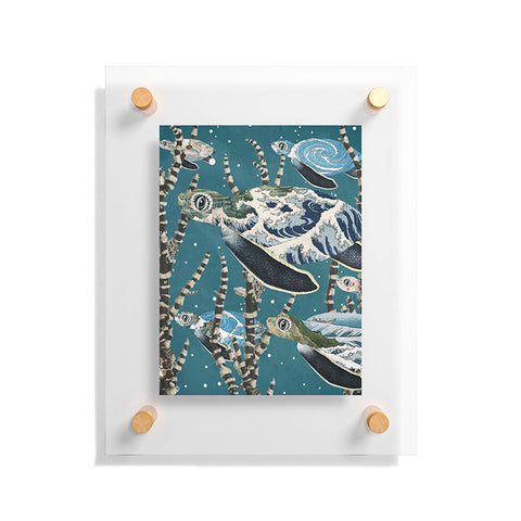 Belle13 Sea Turtle Migration Floating Acrylic Print