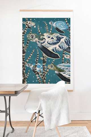 Belle13 Sea Turtle Migration Art Print And Hanger