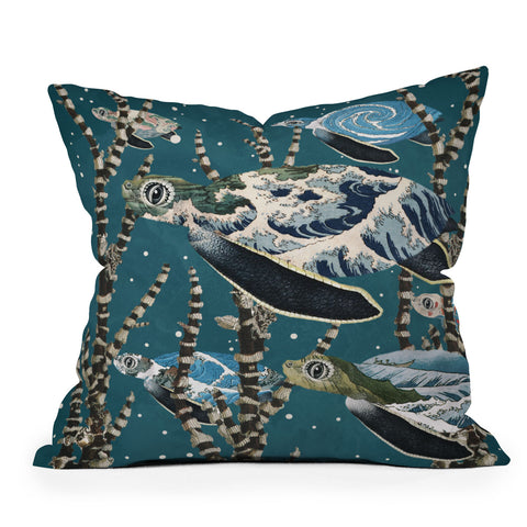 Belle13 Sea Turtle Migration Throw Pillow