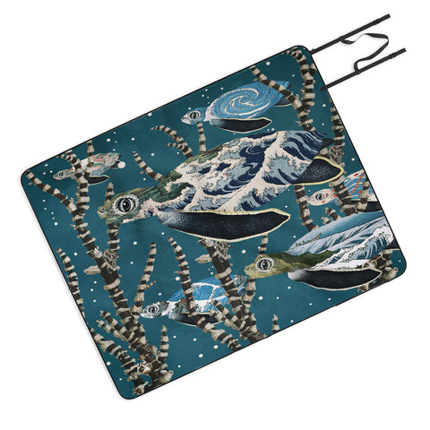 Belle13 Sea Turtle Migration Picnic Blanket