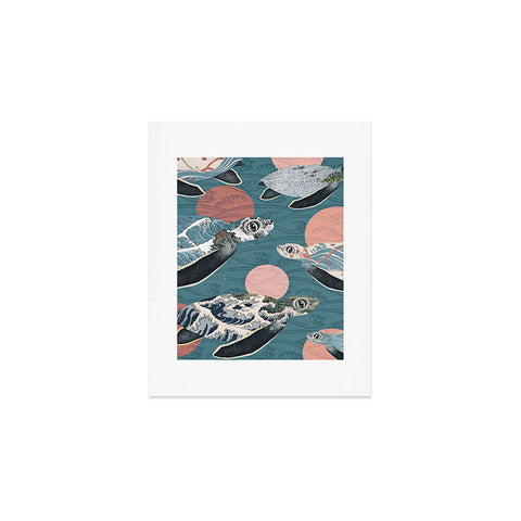 Belle13 Sea Turtle Polka Art Print