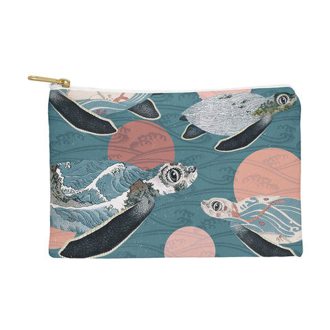 Belle13 Sea Turtle Polka Pouch