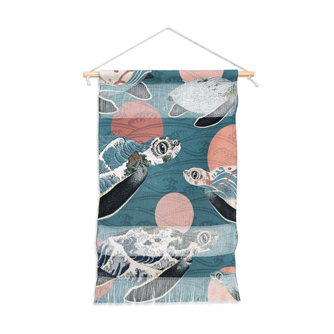 Belle13 Sea Turtle Polka Wall Hanging Portrait