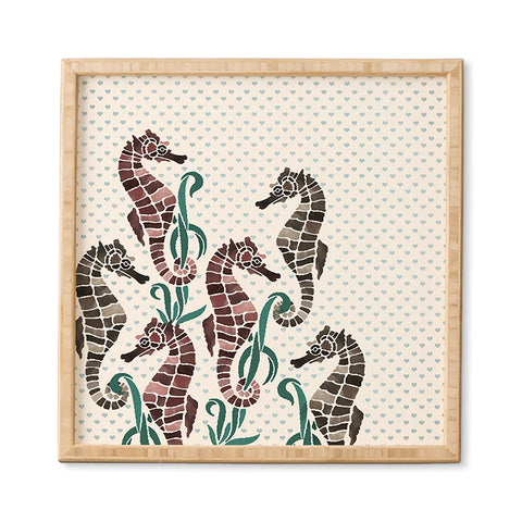 Belle13 Seahorse Love Framed Wall Art