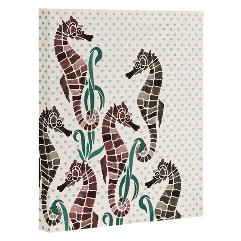 Belle13 Seahorse Love Art Canvas