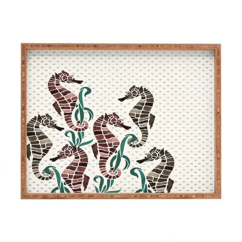 Belle13 Seahorse Love Rectangular Tray