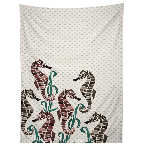 Belle13 Seahorse Love Tapestry