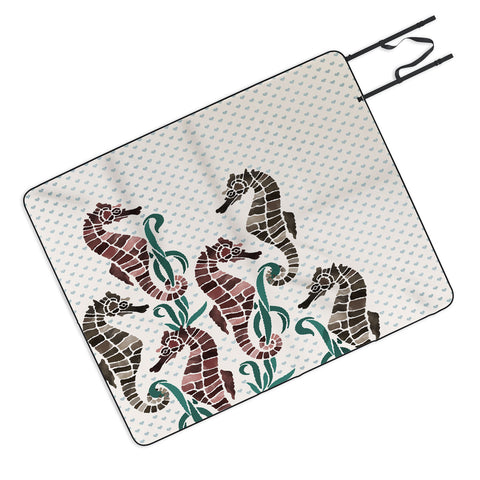 Belle13 Seahorse Love Picnic Blanket