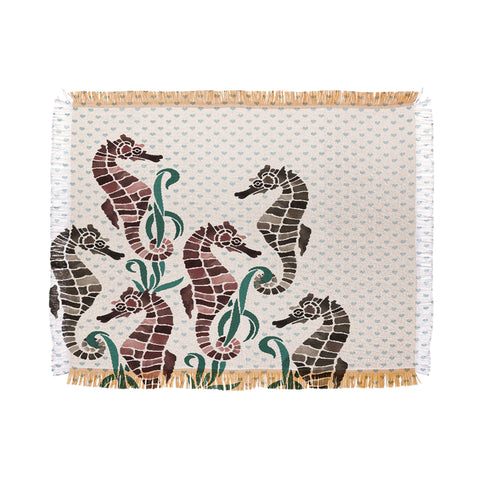 Belle13 Seahorse Love Throw Blanket