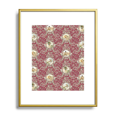 Belle13 Seasons Burgundy Metal Framed Art Print