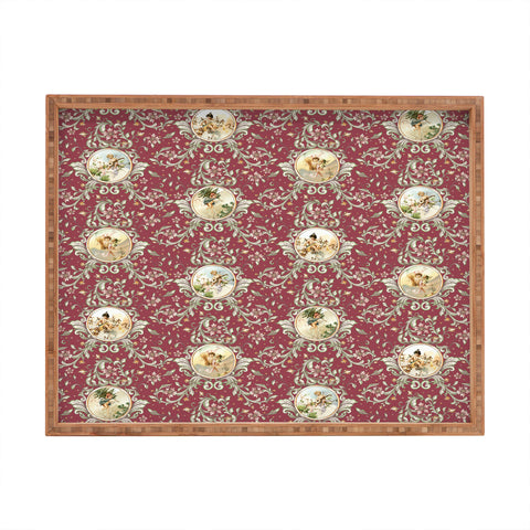Belle13 Seasons Burgundy Rectangular Tray