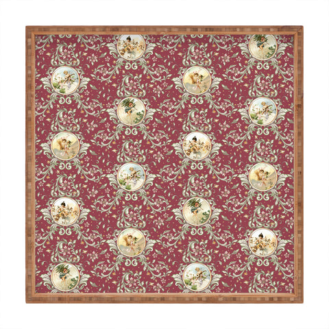 Belle13 Seasons Burgundy Square Tray