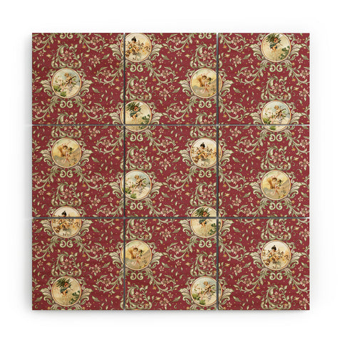 Belle13 Seasons Burgundy Wood Wall Mural