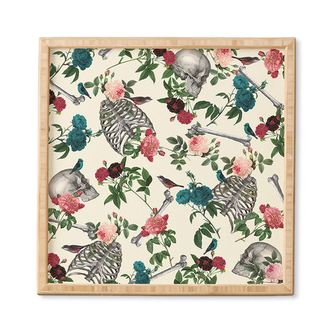 Belle13 Skulls Birds And Roses Framed Wall Art