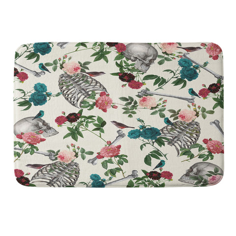 Belle13 Skulls Birds And Roses Memory Foam Bath Mat