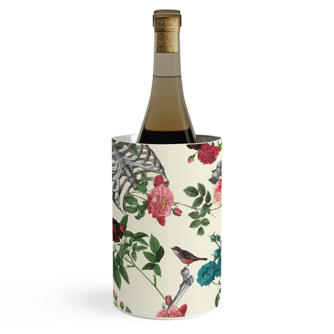 Belle13 Skulls Birds And Roses Wine Chiller