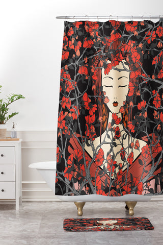 Belle13 Sleeping Beauty Shower Curtain And Mat