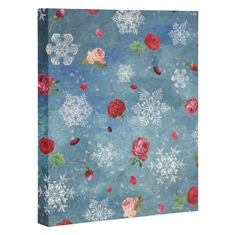 Belle13 Snow and Roses Art Canvas