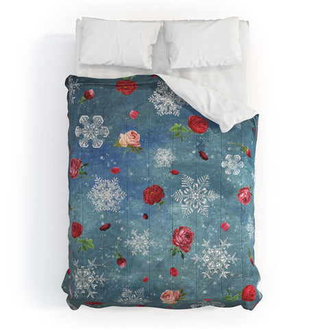 Belle13 Snow and Roses Comforter