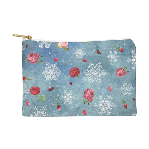 Belle13 Snow and Roses Pouch