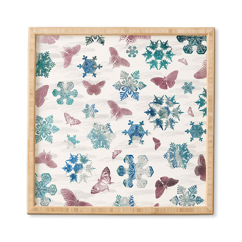 Belle13 Snowflakes and Butterflies Framed Wall Art