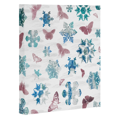 Belle13 Snowflakes and Butterflies Art Canvas