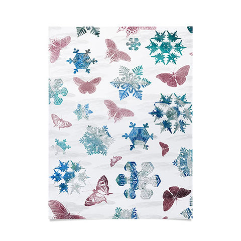 Belle13 Snowflakes and Butterflies Poster