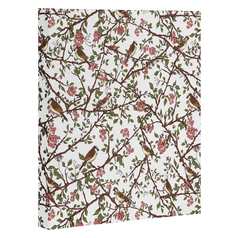 Belle13 Sparrow Tree On A Spring Day Art Canvas
