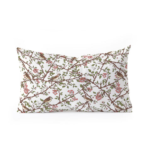Belle13 Sparrow Tree On A Spring Day Oblong Throw Pillow