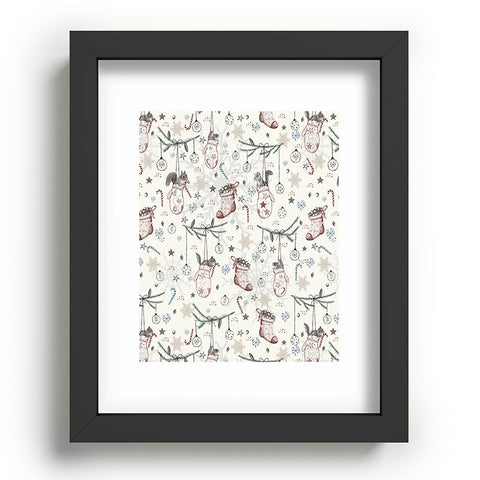 Belle13 Squirrel Heavenly Christmas Recessed Framing Rectangle