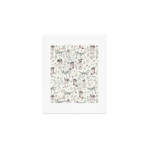 Belle13 Squirrel Heavenly Christmas Art Print