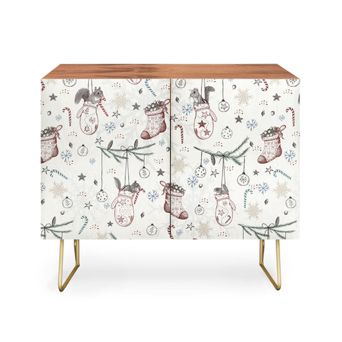 Belle13 Squirrel Heavenly Christmas Credenza