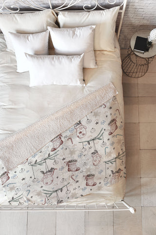 Belle13 Squirrel Heavenly Christmas Fleece Throw Blanket