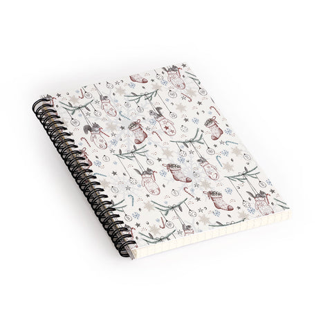 Belle13 Squirrel Heavenly Christmas Spiral Notebook