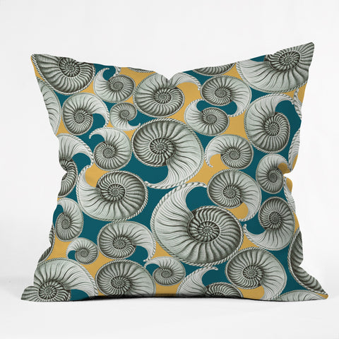 Belle13 Summertime Shells Outdoor Throw Pillow