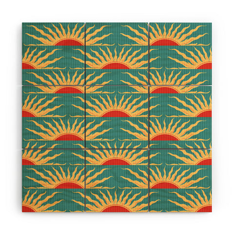 Belle13 Sunrise Wood Wall Mural