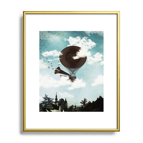 Belle13 Swan Lake Flight Metal Framed Art Print