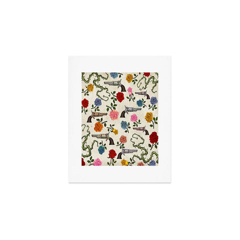 Belle13 Sweet Guns And Roses Art Print