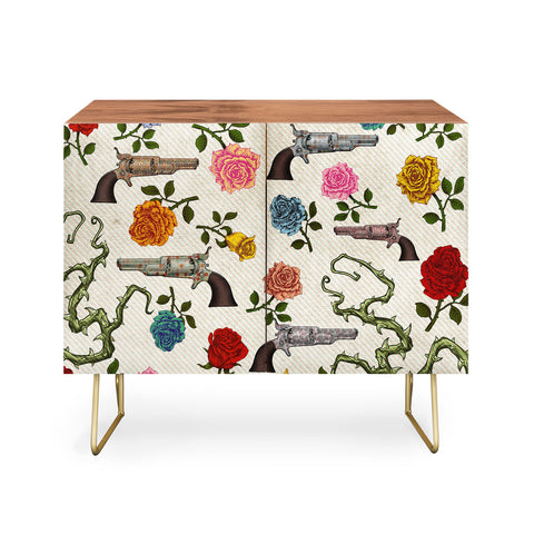 Belle13 Sweet Guns And Roses Credenza