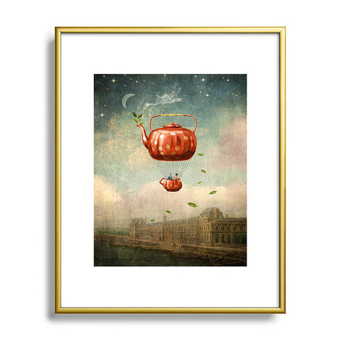 Belle13 Tea for Two at Dusk Metal Framed Art Print